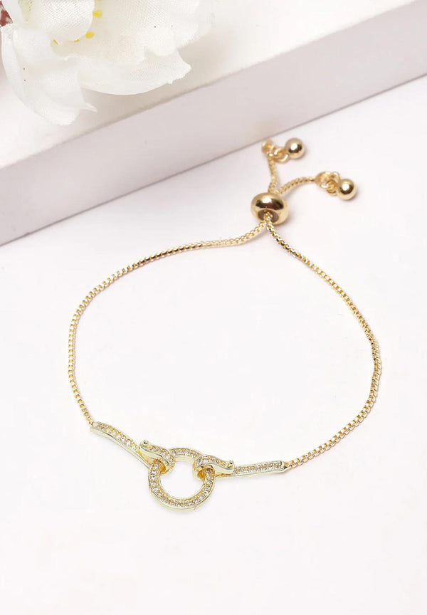 Goldenes Kristallarmband