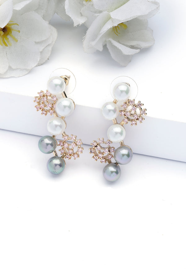 Boucles d'oreilles en flocon de neige en cascade